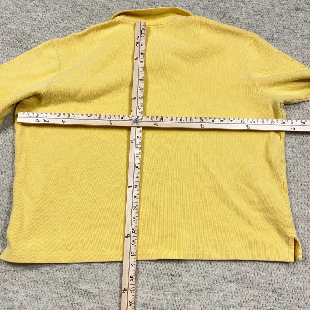Polo Ralph Lauren Sweater Men XXL 2XL Yellow ‎ Pullover Quarter Zip Sweatshirt